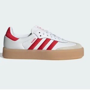Adidas Sambae W 7.5 White Red NEW in Box